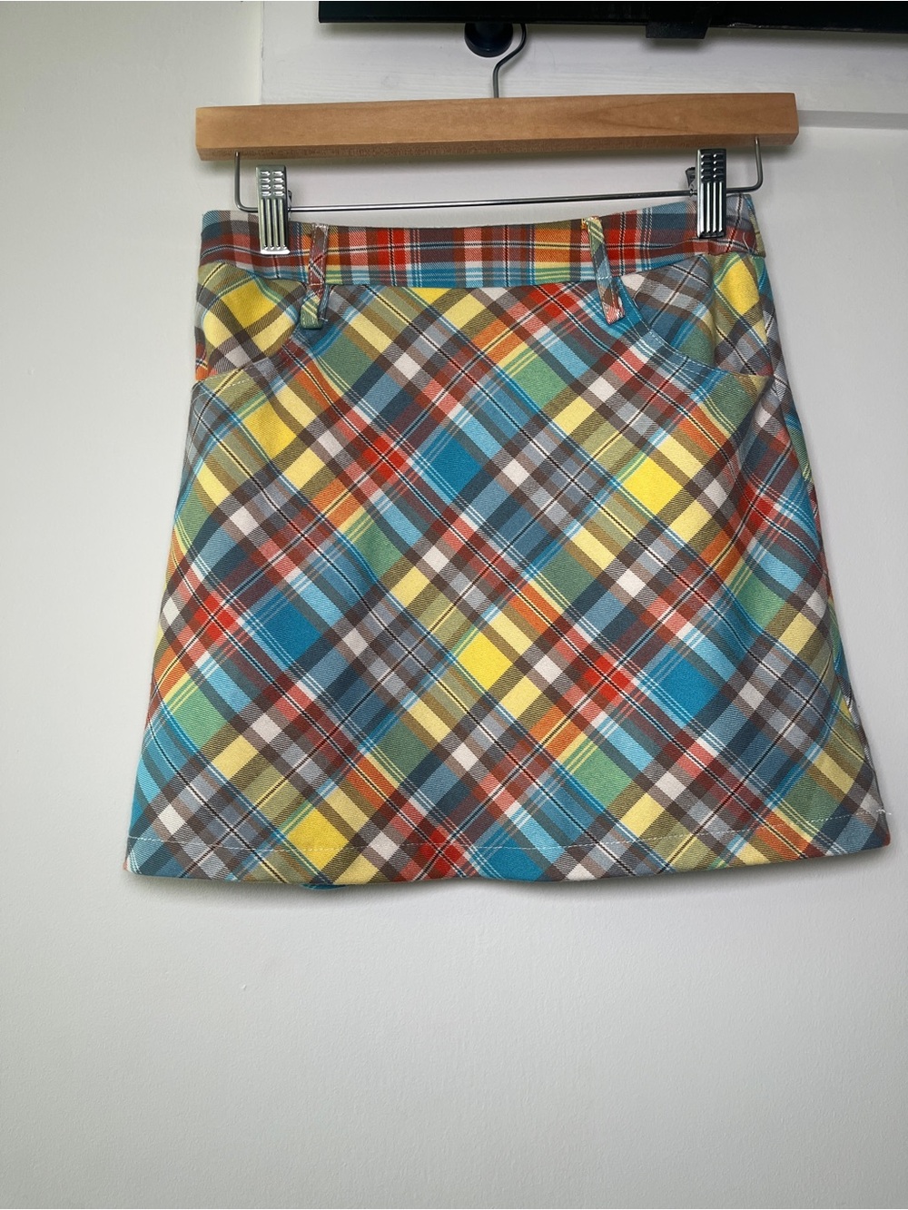 Preppy Plaid Mini Skirt With Shorts.